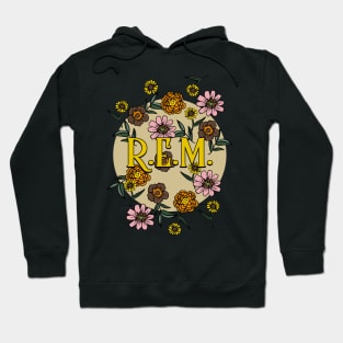 REM Name Personalized Flower Retro Floral 80s 90s Name Style Hoodie